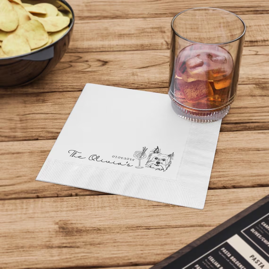 Baby Food Dogs - Tovaglioli da cocktail personalizzati per animali