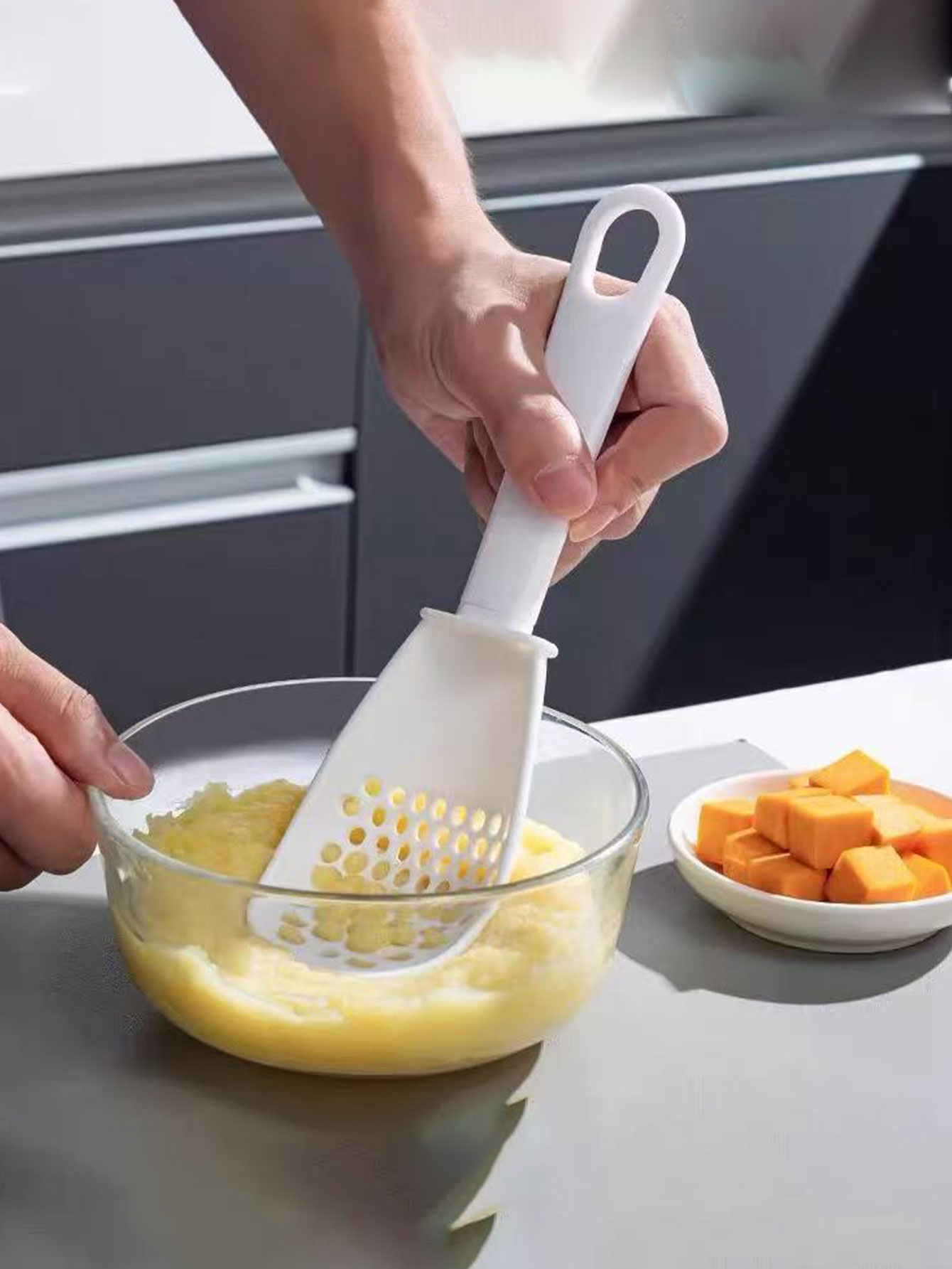 Baby Food Strainer - Cucchiaio da cucina multifunzionale, schiacciapatate per