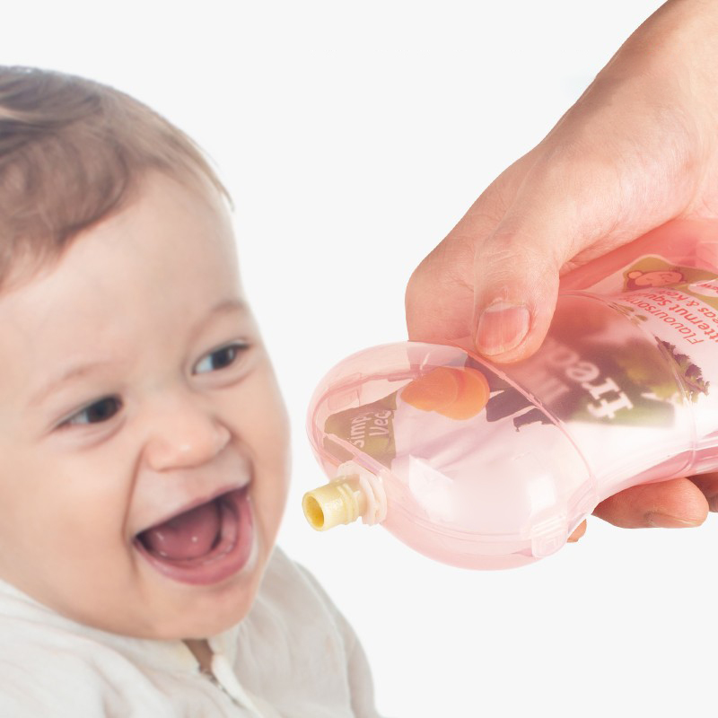 Baby Food Pouches Reusable - Tazza/sacchetto per purea di frutta anti-squeeze